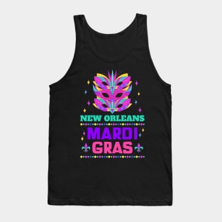 New Orleans Carnival Beads And Blings Party 2022 Mardi Gras Tank Top